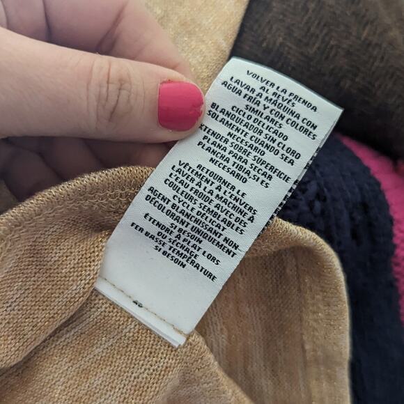 NEW Ruby Road Gold Metallic Cowlneck Sweater Large $55 - Picture 10 of 11